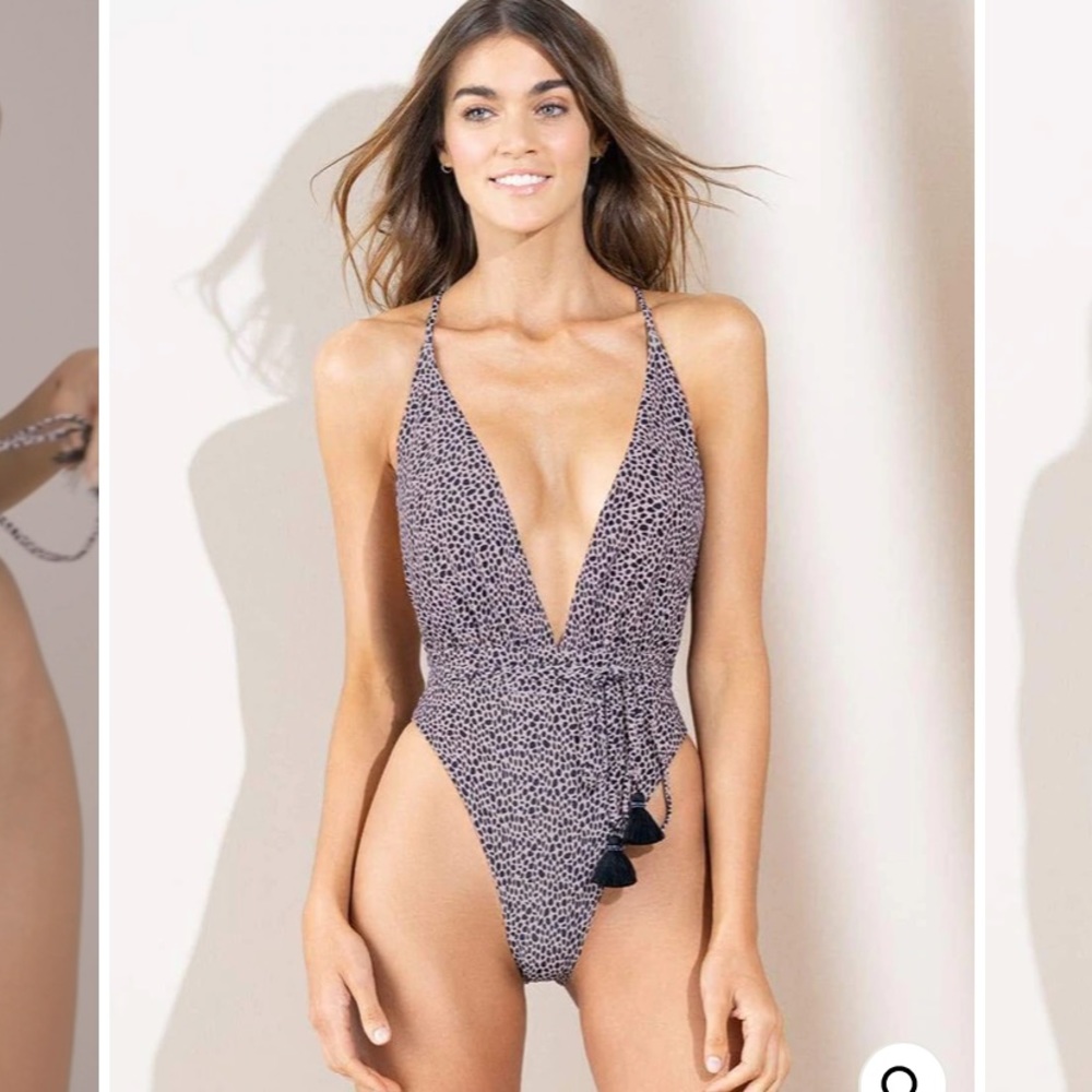 Maaji cheetah safari plunge one peice swimsuit